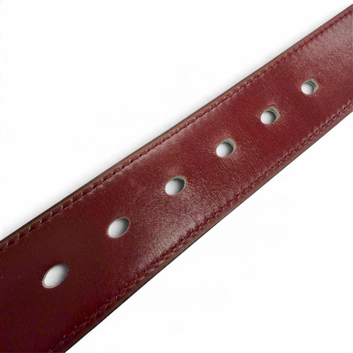 Great HERMES belt H logo buckle, reversible Navy leather mens