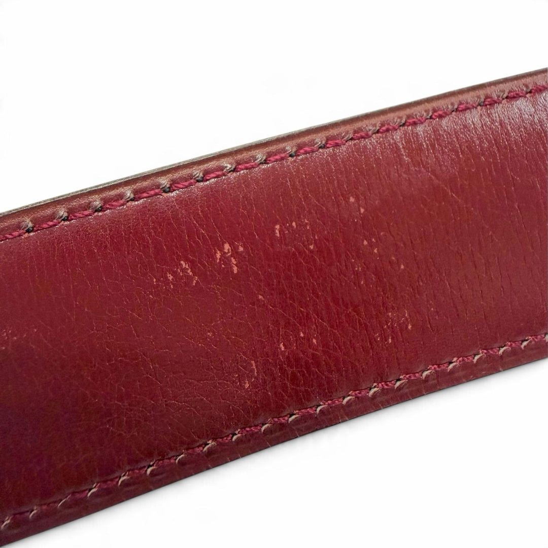 Great HERMES belt H logo buckle, reversible Navy leather mens