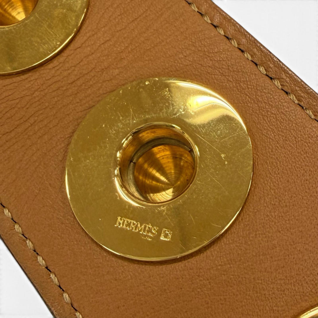 Excellent HERMES belt buckle black leather Women