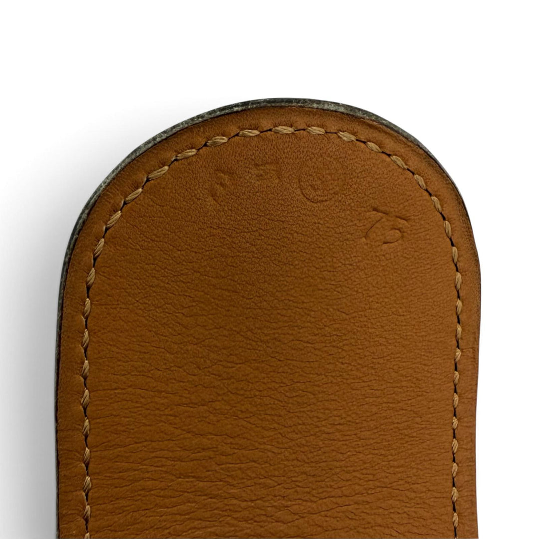 Excellent HERMES belt buckle black leather Women