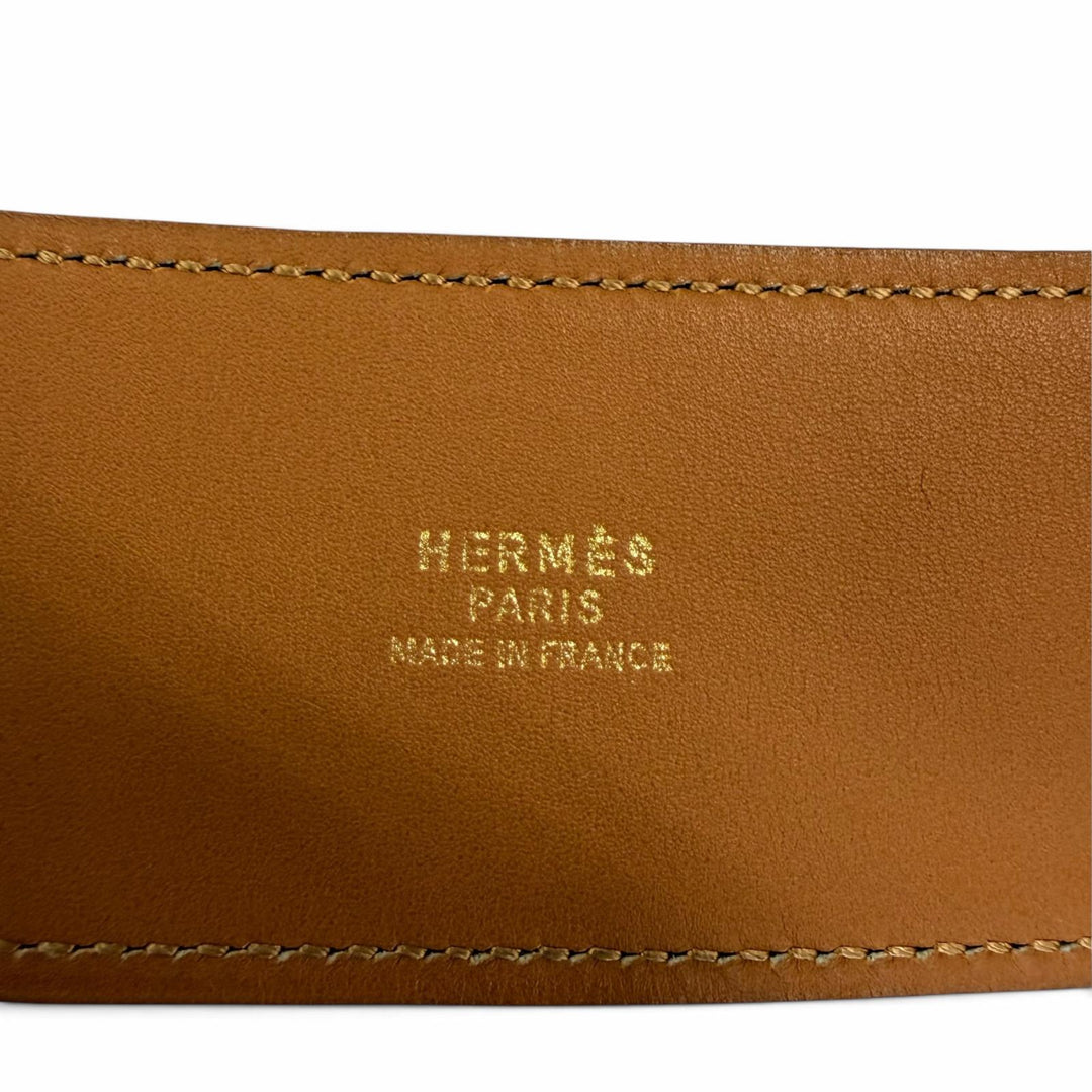 Excellent HERMES belt buckle black leather Women