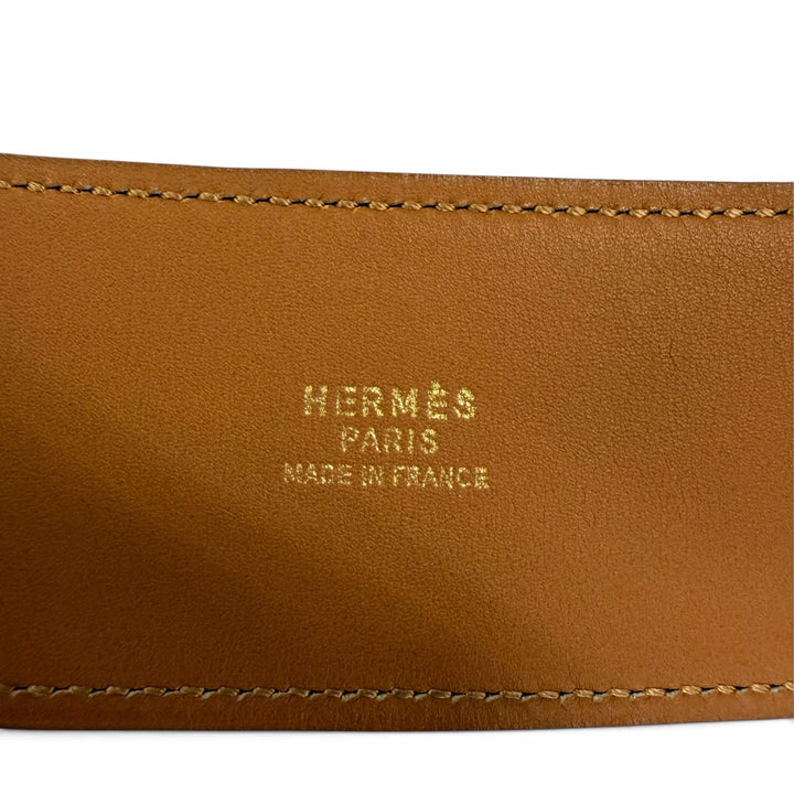 Excellent HERMES belt buckle black leather Women