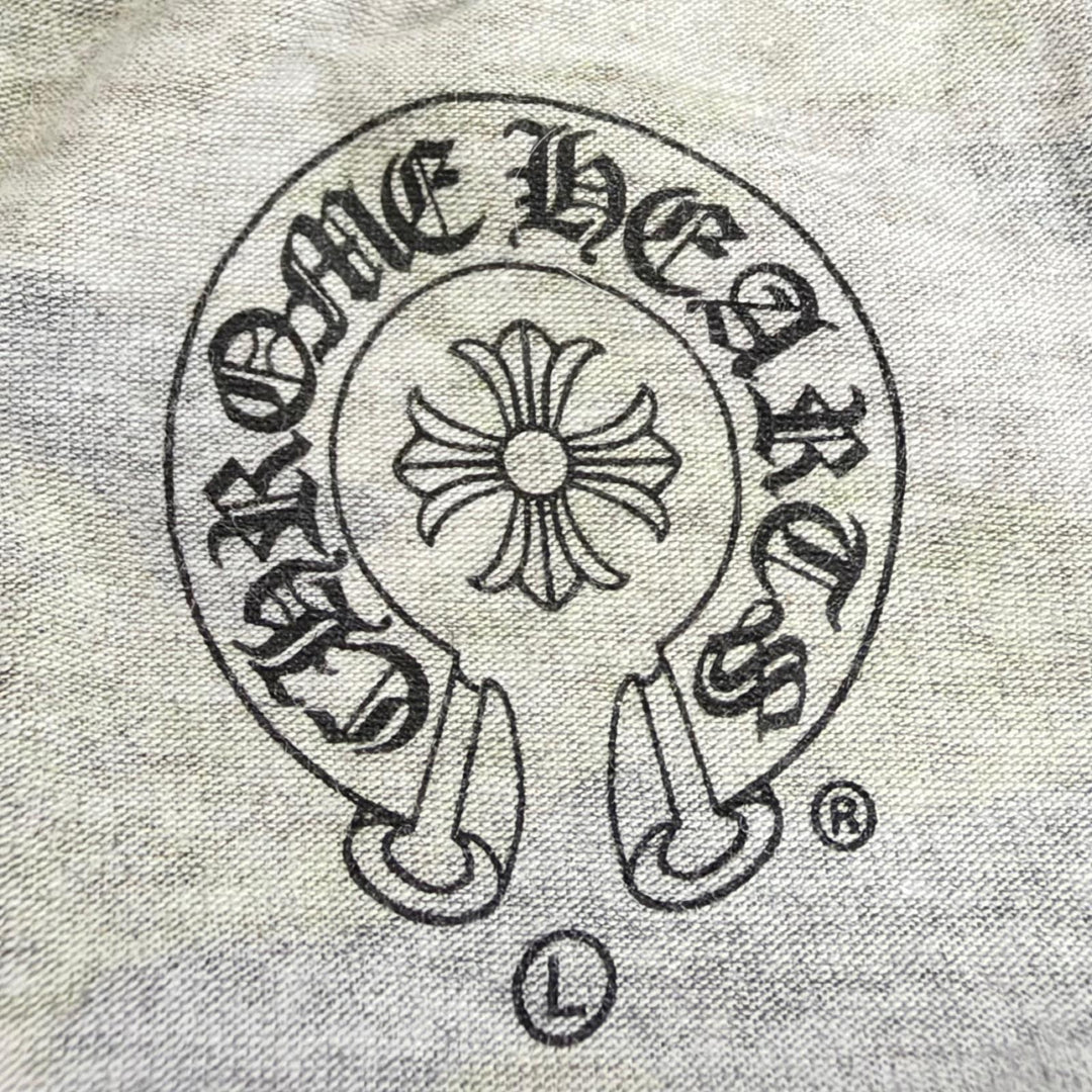 Excellent CHROME HEARTS Pants Camouflage print leggings with waist logo. Khaki L