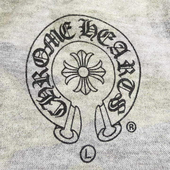 Excellent CHROME HEARTS Pants Camouflage print leggings with waist logo. Khaki L