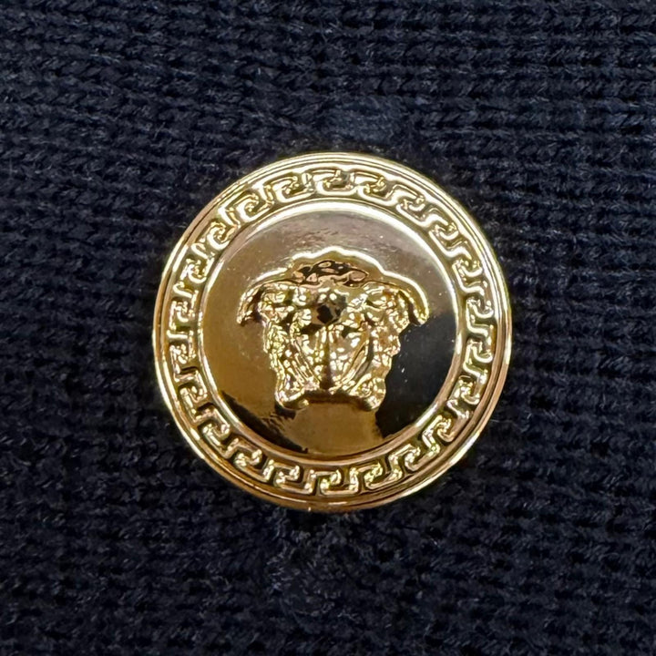 Pristine VERSACE one piece Medusa Button Baroque Knit Shirt silk IT 38