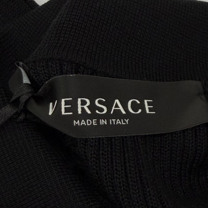 Pristine VERSACE one piece Medusa Button Baroque Knit Shirt silk IT 38