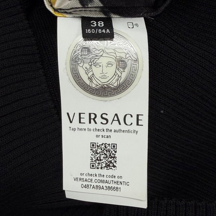 Pristine VERSACE one piece Medusa Button Baroque Knit Shirt silk IT 38