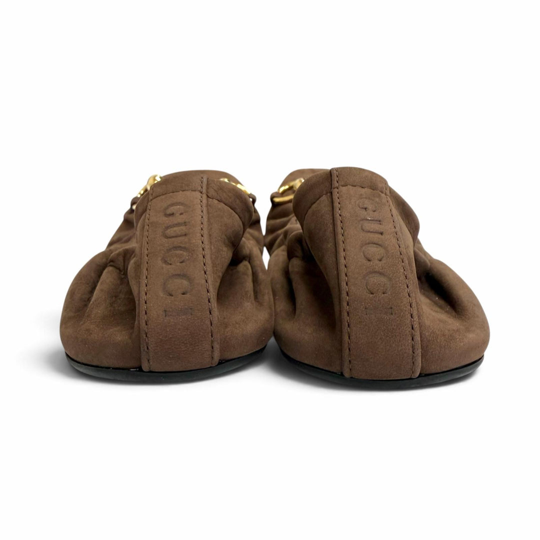 Excellent GUCCI Prima Women's Flat Ballet Shoes Horsebit Flat Shoes 36 875323