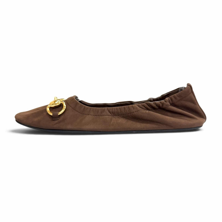 Excellent GUCCI Prima Women's Flat Ballet Shoes Horsebit Flat Shoes 36 875323
