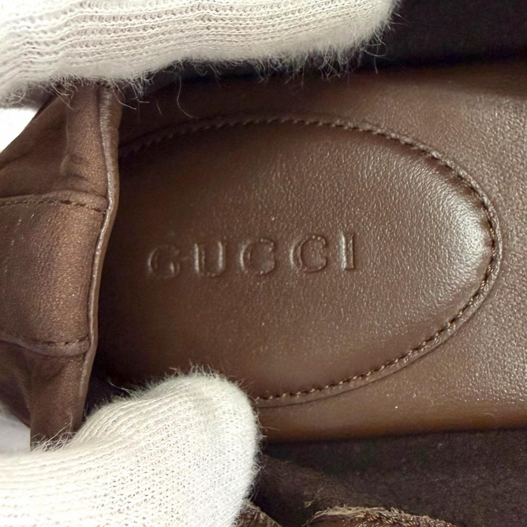Excellent GUCCI Prima Women's Flat Ballet Shoes Horsebit Flat Shoes 36 875323