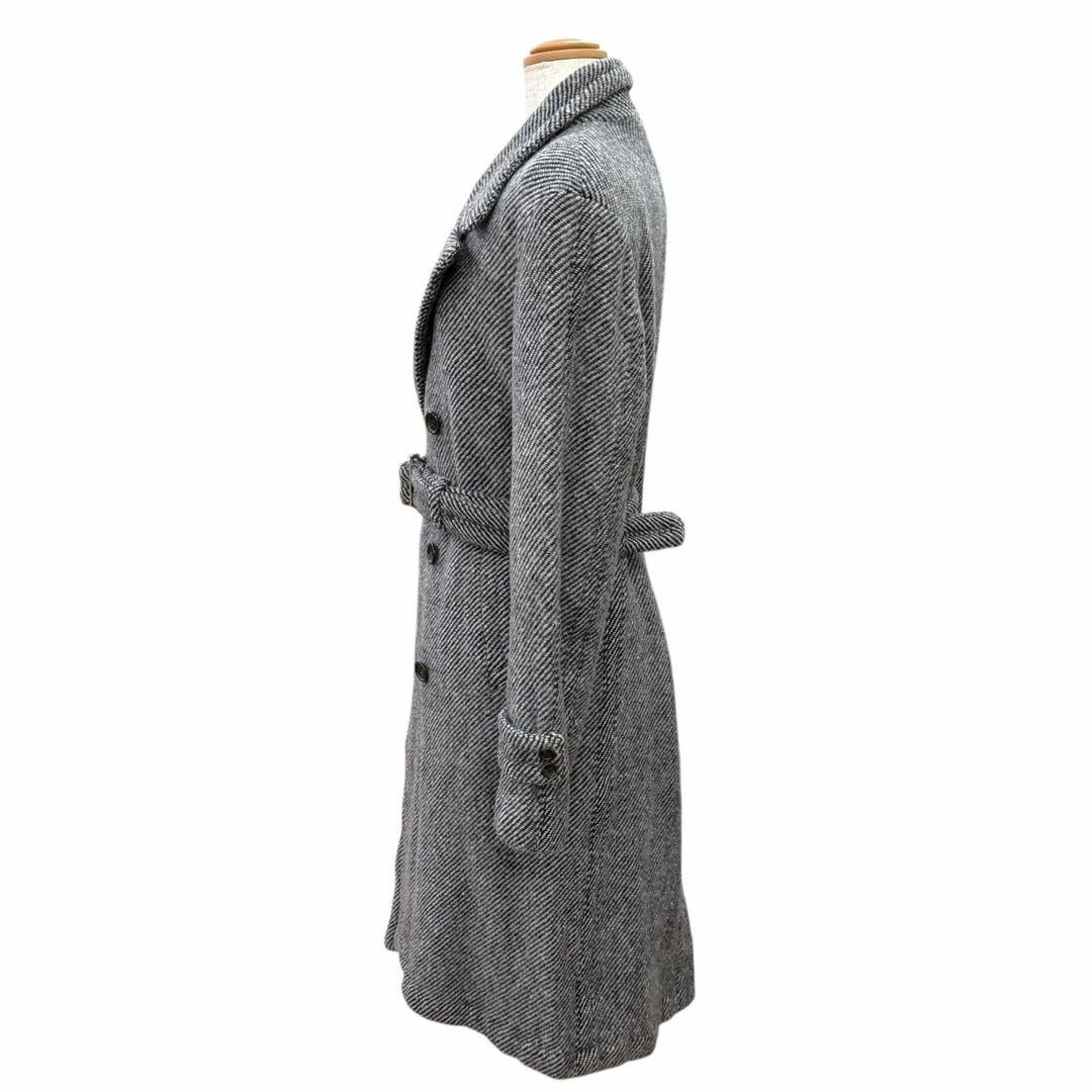 Great COMME des GARCONS coat Felted long double bed with belt GC-040160 AD2000