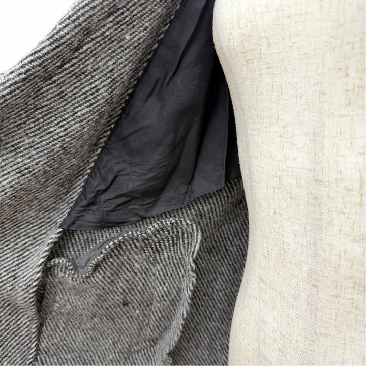 Great COMME des GARCONS coat Felted long double bed with belt GC-040160 AD2000