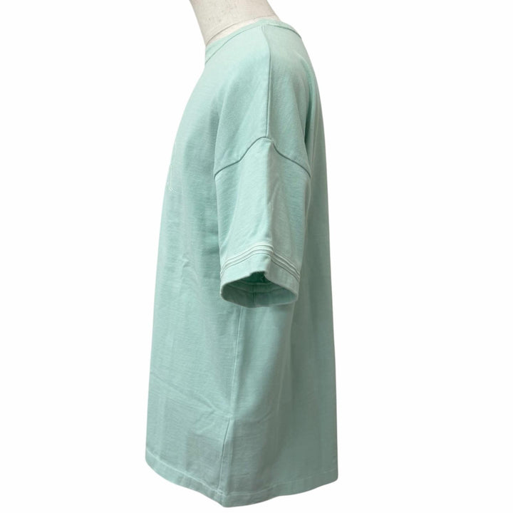 Great DIOR STONE ISLAND Short sleeve T-shirt logo embroidery Light green