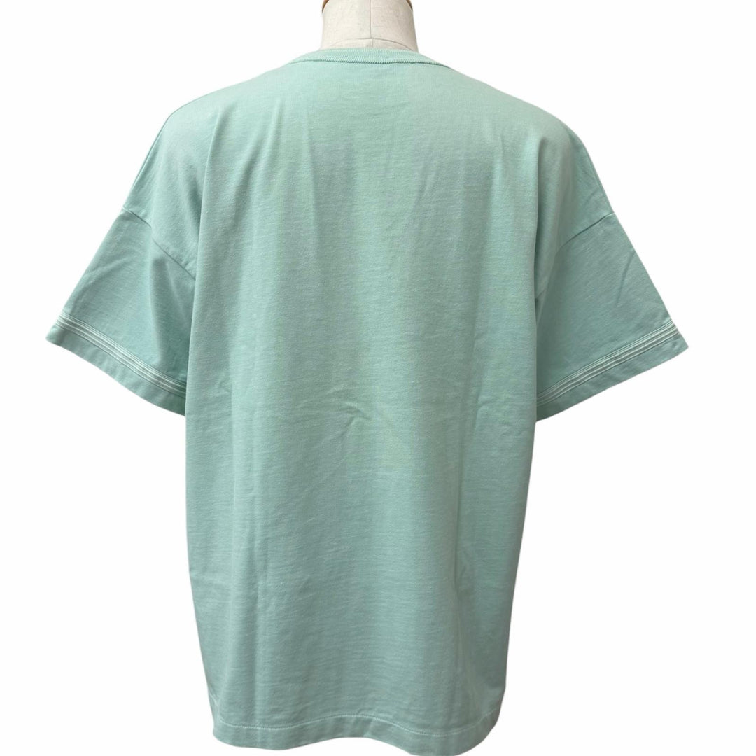 Great DIOR STONE ISLAND Short sleeve T-shirt logo embroidery Light green