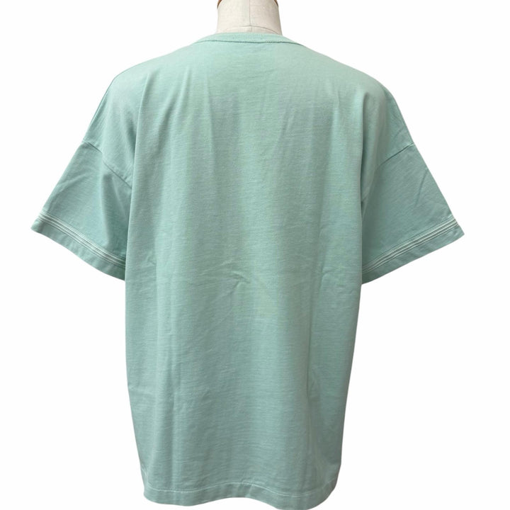 Great DIOR STONE ISLAND Short sleeve T-shirt logo embroidery Light green