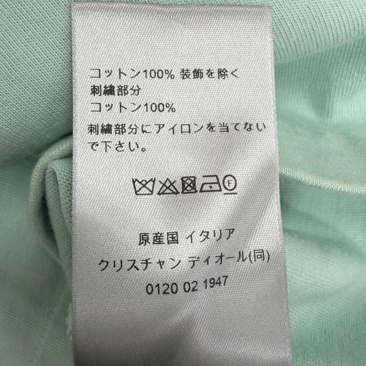 Great DIOR STONE ISLAND Short sleeve T-shirt logo embroidery Light green