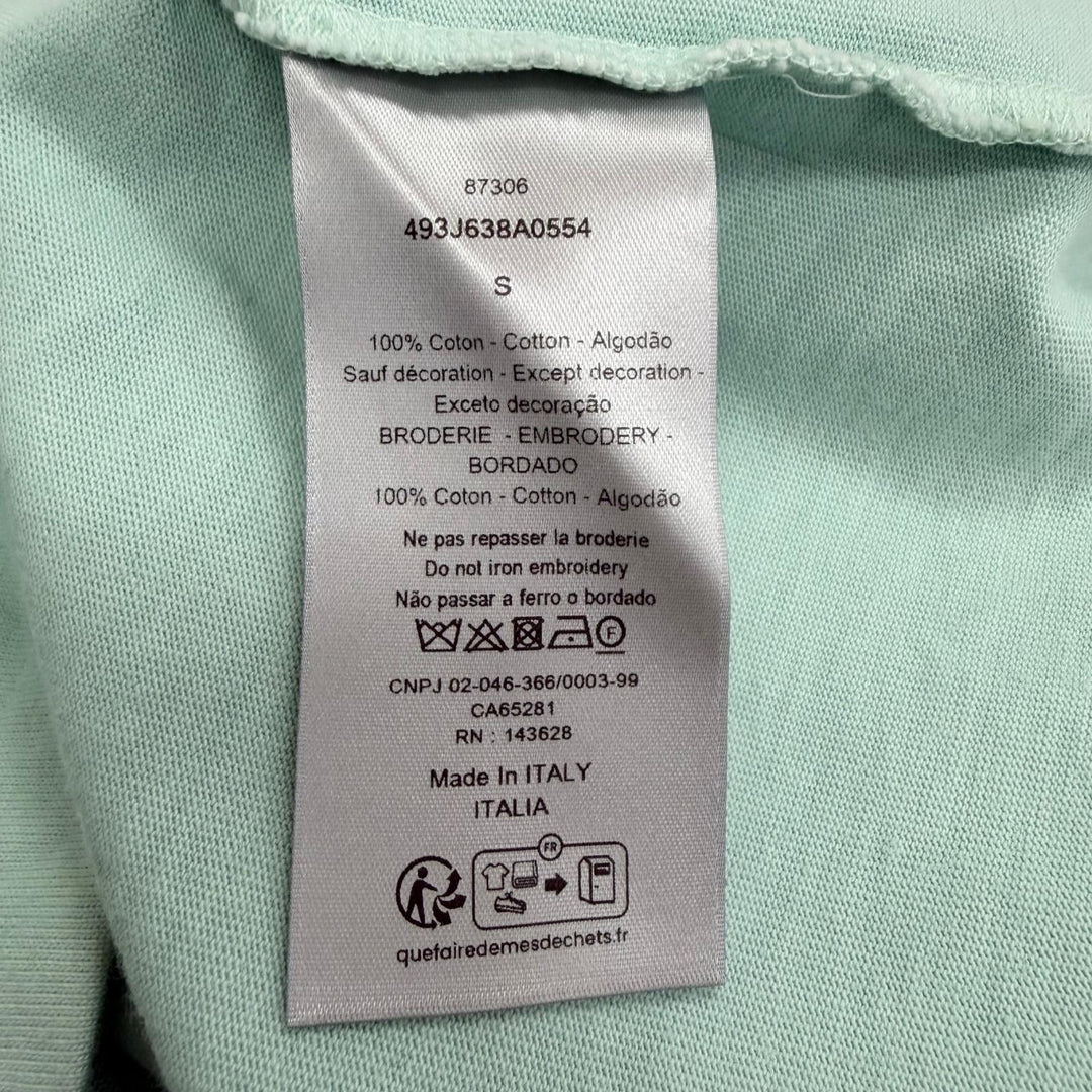 Great DIOR STONE ISLAND Short sleeve T-shirt logo embroidery Light green