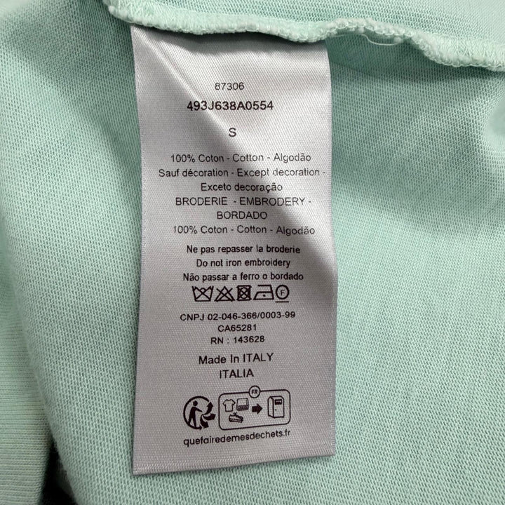 Great DIOR STONE ISLAND Short sleeve T-shirt logo embroidery Light green