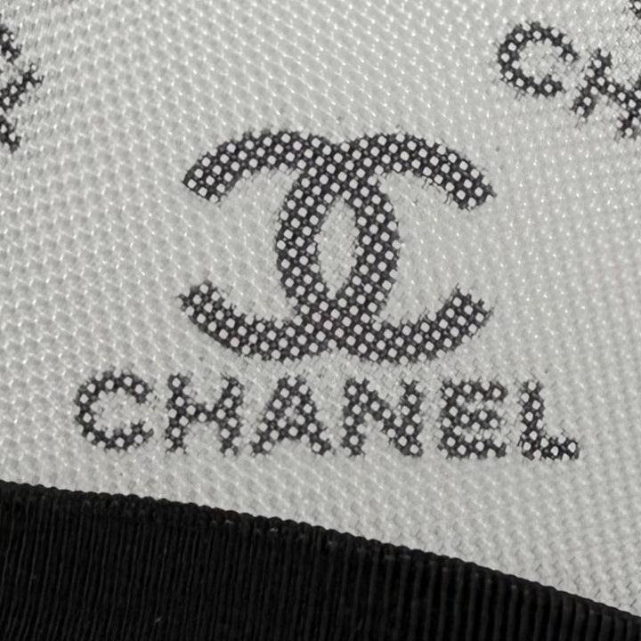 Pristine CHANEL Slip-on COCO Mark mesh espadrilles white mesh Women 37 G34673