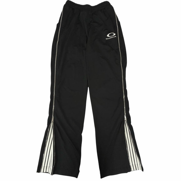 Excellent BALENCIAGA Pants Logo embroidery side stripe track black