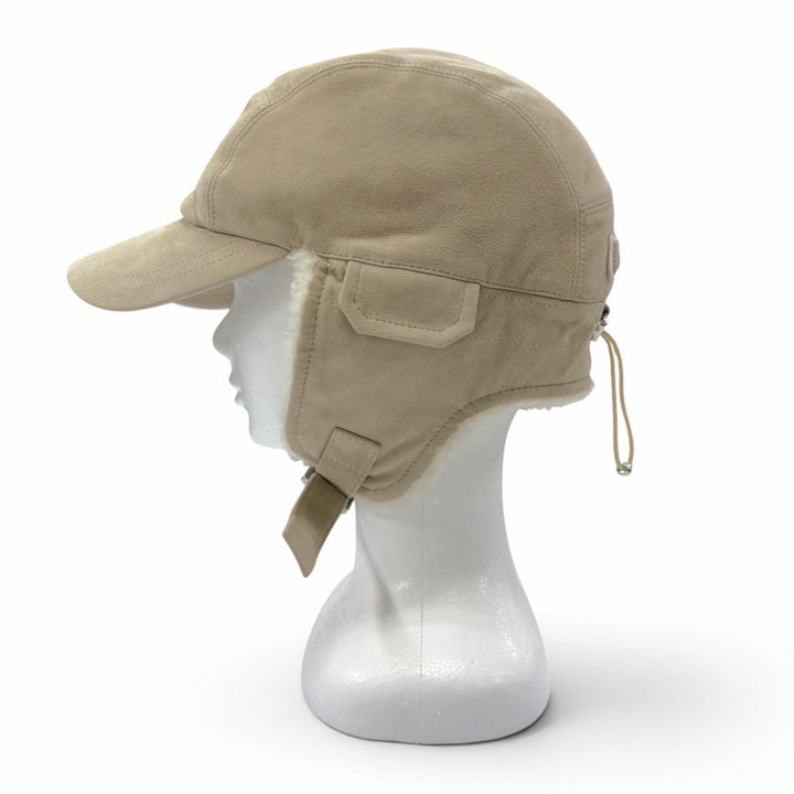 Excellent LOUIS VUITTON cap Cap Monogram Flower Ear Warmers beige Mouton M7247A