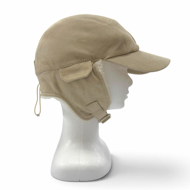 Excellent LOUIS VUITTON cap Cap Monogram Flower Ear Warmers beige Mouton M7247A