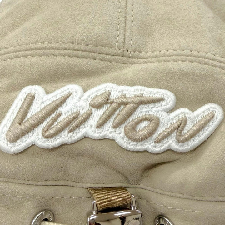 Excellent LOUIS VUITTON cap Cap Monogram Flower Ear Warmers beige Mouton M7247A
