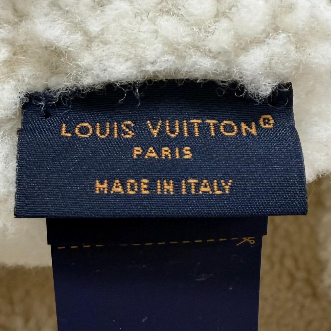 Excellent LOUIS VUITTON cap Cap Monogram Flower Ear Warmers beige Mouton M7247A
