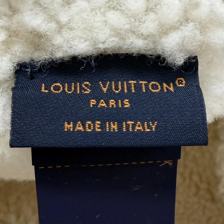 Excellent LOUIS VUITTON cap Cap Monogram Flower Ear Warmers beige Mouton M7247A