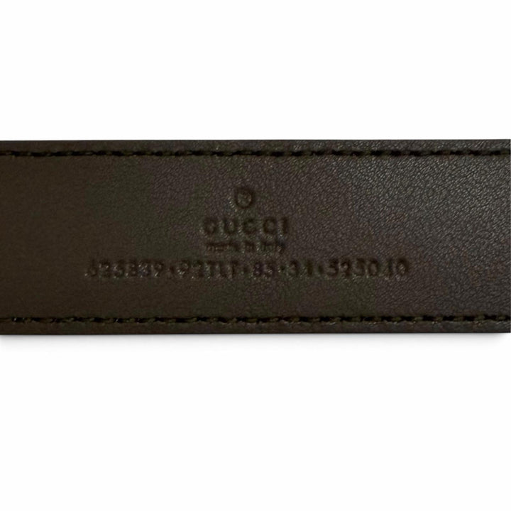 Pristine GUCCI belt GG logo buckle beige GG Supreme Canvas mens 625839