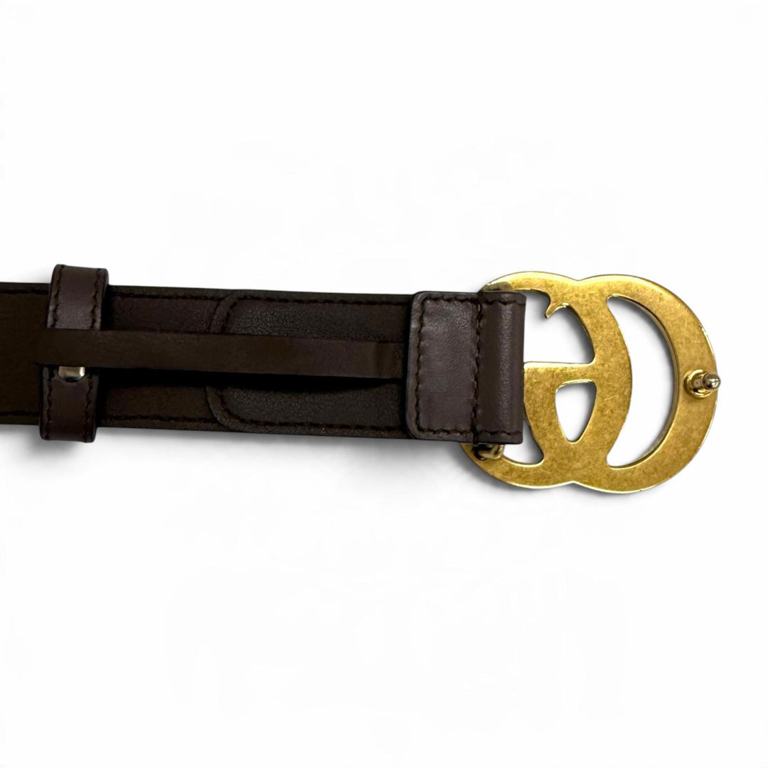Pristine GUCCI belt GG logo buckle beige GG Supreme Canvas mens 625839