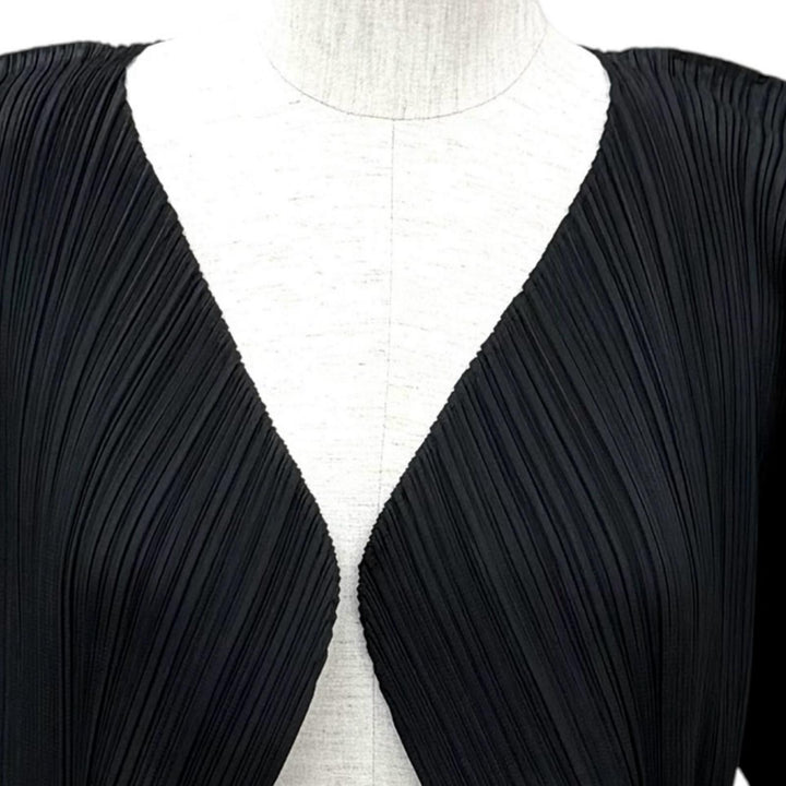 Excellent PLEATS PLEASE cardigan Front Open Long Sleeve Pleated 3 PP55-JO101