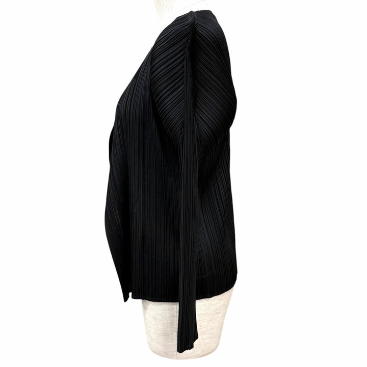 Excellent PLEATS PLEASE cardigan Front Open Long Sleeve Pleated 3 PP55-JO101