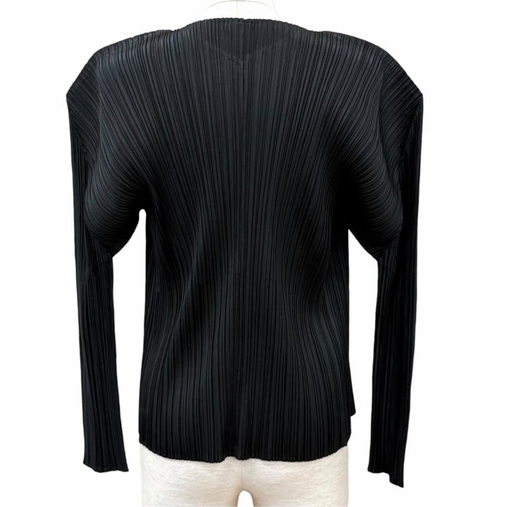 Excellent PLEATS PLEASE cardigan Front Open Long Sleeve Pleated 3 PP55-JO101
