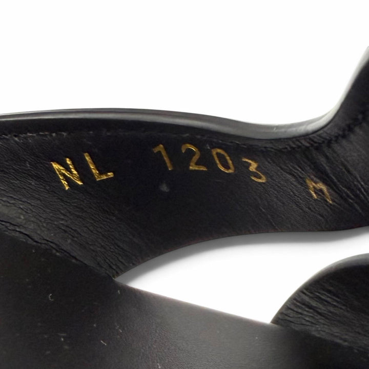 Pristine LOUIS VUITTON Sandals LV Isola Mule black leather Women IT 38 1ABP09
