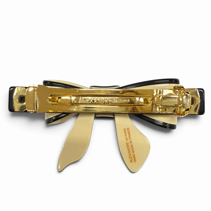 Excellent ALEXANDRE DE PARIS Valletta LISERAI Ribbon barrette hair clip beige