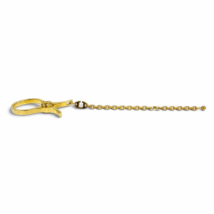 Excellent HERMES Bag charm Philo Glove Holder H Logo Metal Glove Holder gold