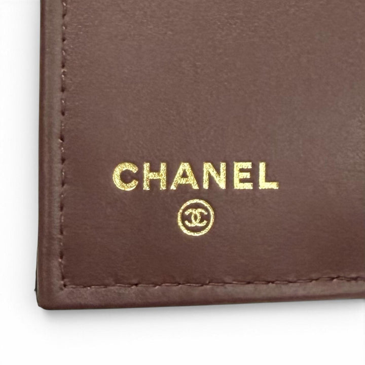 Excellent CHANEL COCO Mark Compact Wallet Tri-fold Wallet with Random Number