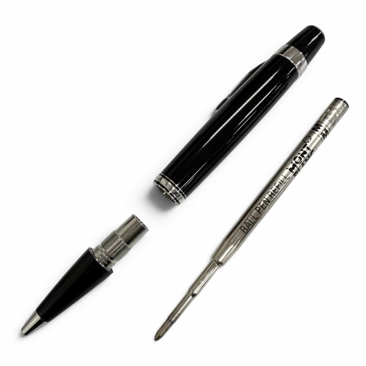 Excellent MONTBLANC Ballpoint pen BOHEME black Colored Gemstones