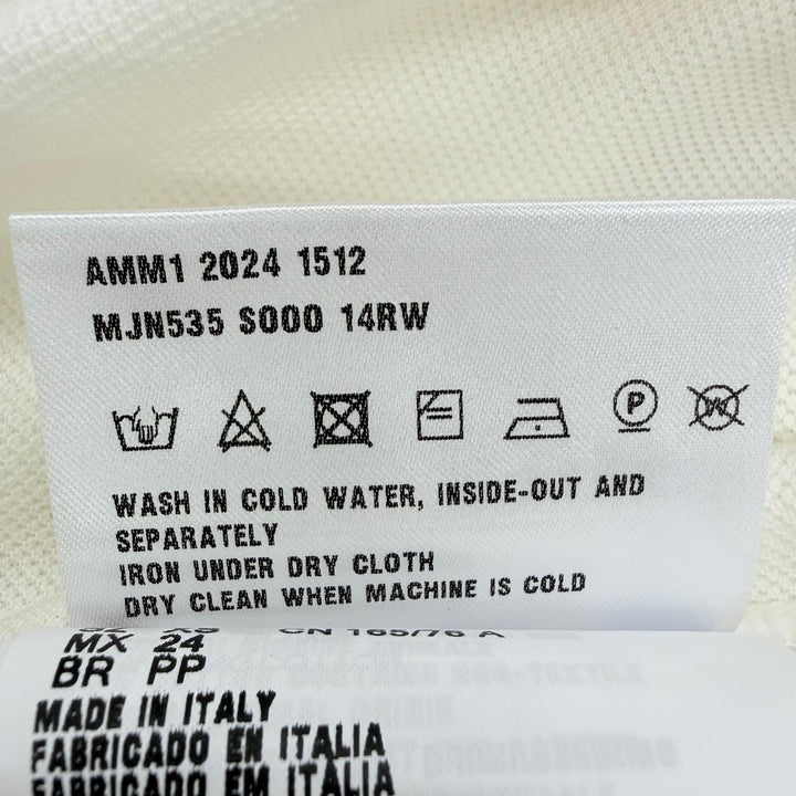 Great MIUMIU Short sleeve polo shirt Logo embroidery cotton pique white XS