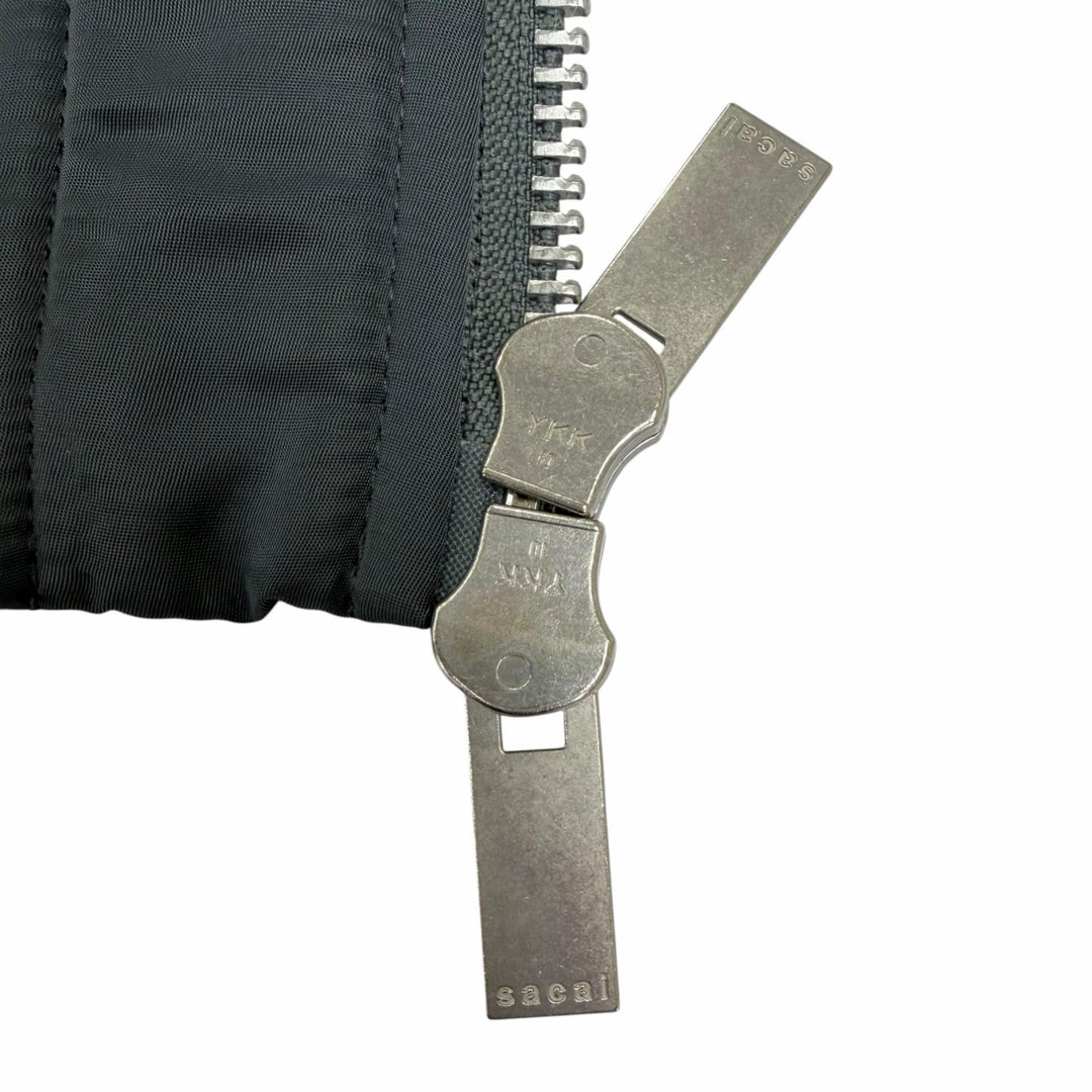 Excellent Sacai Bomber jacket Nylon Twill Blouson Padded ZIP UP Gray 1 25-07672