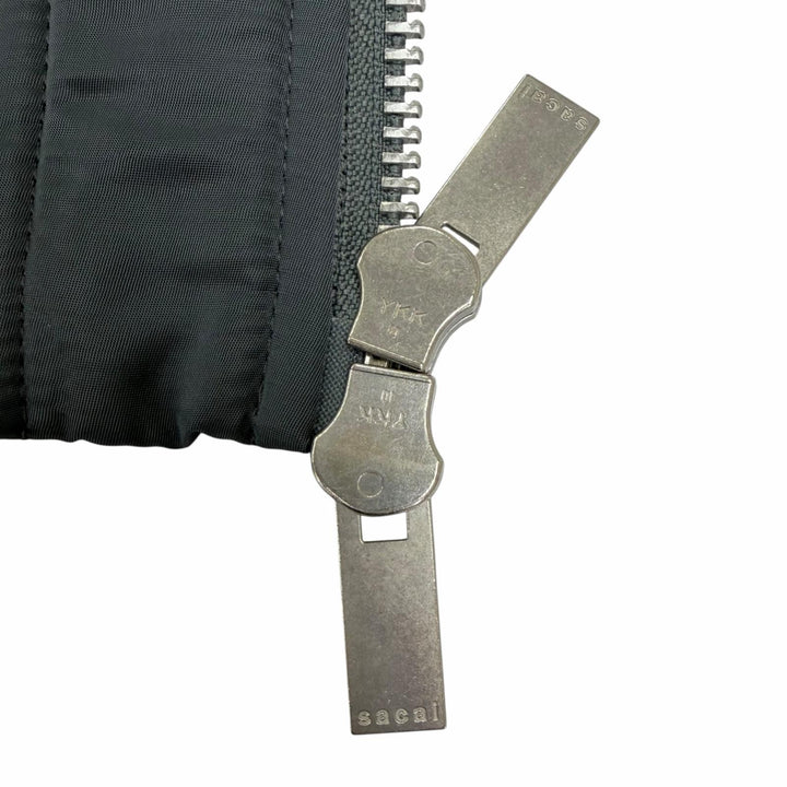 Excellent Sacai Bomber jacket Nylon Twill Blouson Padded ZIP UP Gray 1 25-07672