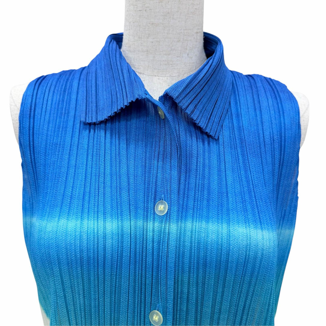 Excellent PLEATS PLEASE one piece No sleeve multicolor Women 4 PP73-JE763