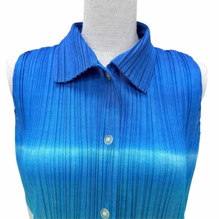 Excellent PLEATS PLEASE one piece No sleeve multicolor Women 4 PP73-JE763
