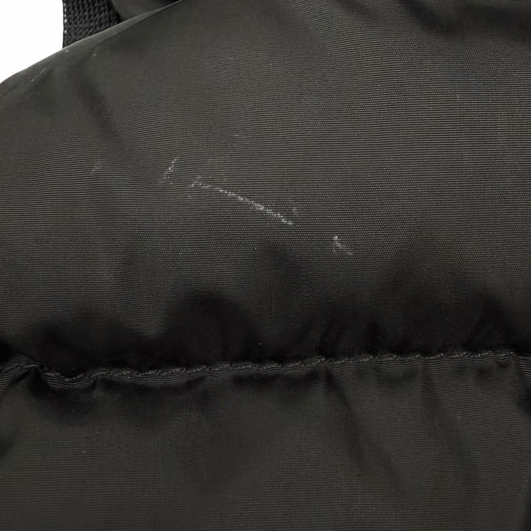 Great MONCLER down coat CHARPAL Logo patch Hooded ZIP UP black Nylon Women