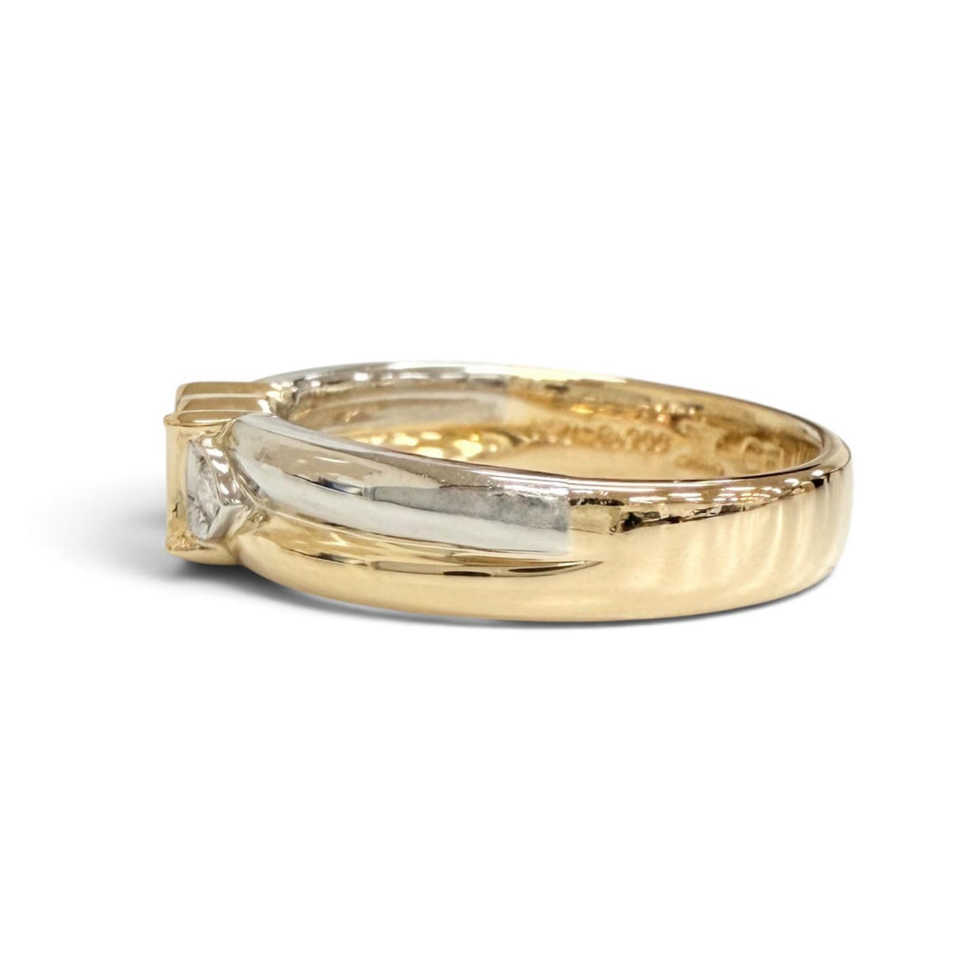 Great CELINE Ring ring Macadam Ring 0.04ct diamond gold 750 Women