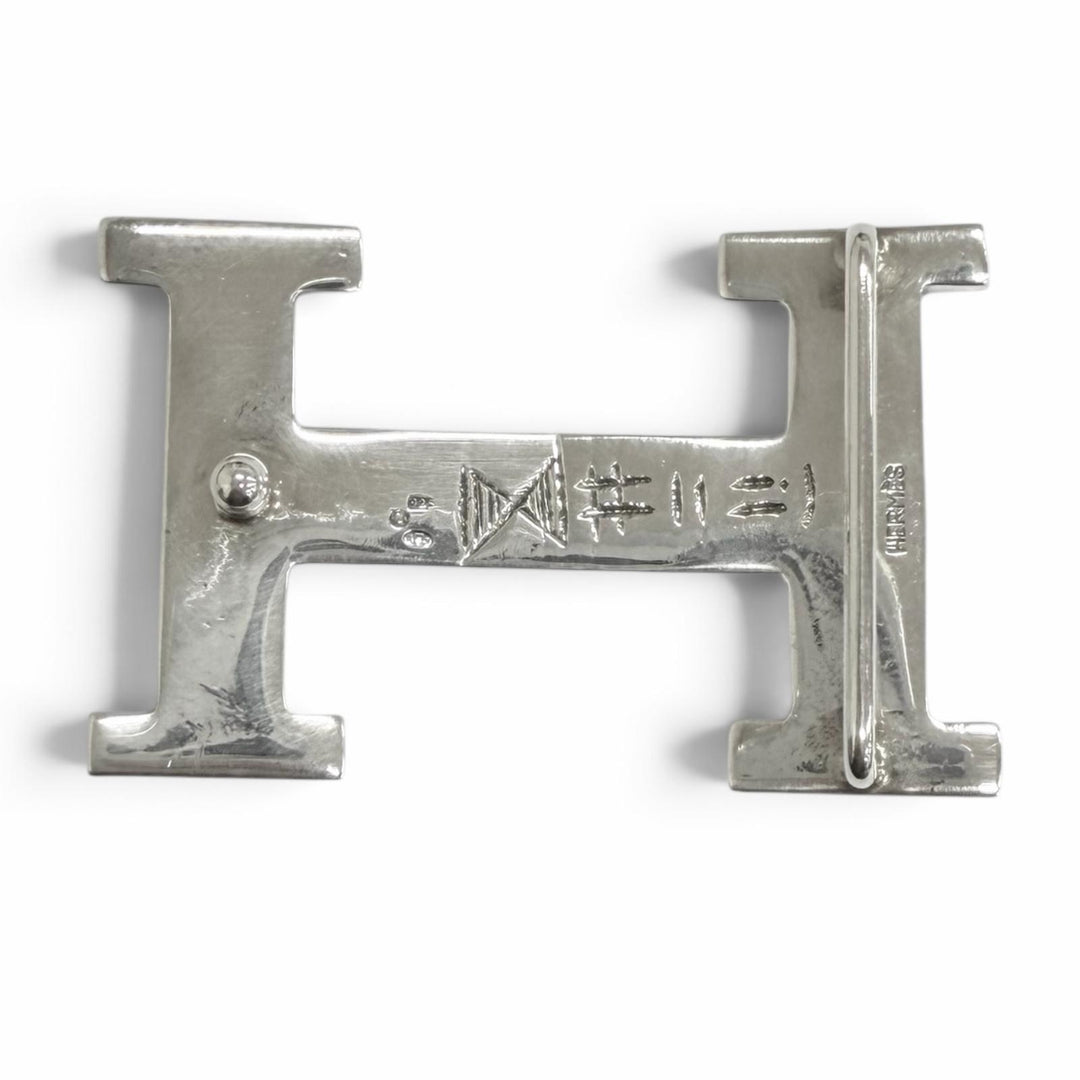 Great HERMES Toareg Hand-Engraved Logo Belt Buckle