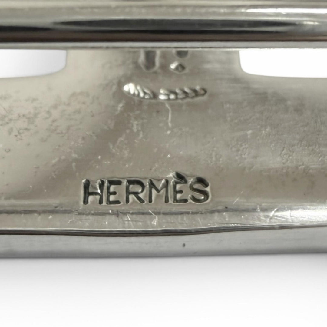 Great HERMES Toareg Hand-Engraved Logo Belt Buckle