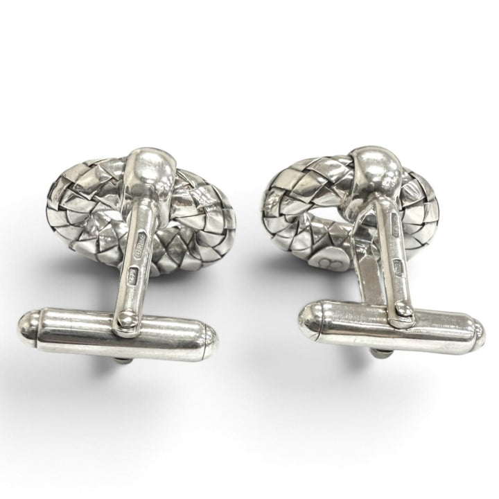 Great BOTTEGAVENETA Cufflinks cufflinks INTRECCIATO Silver SV925 mens