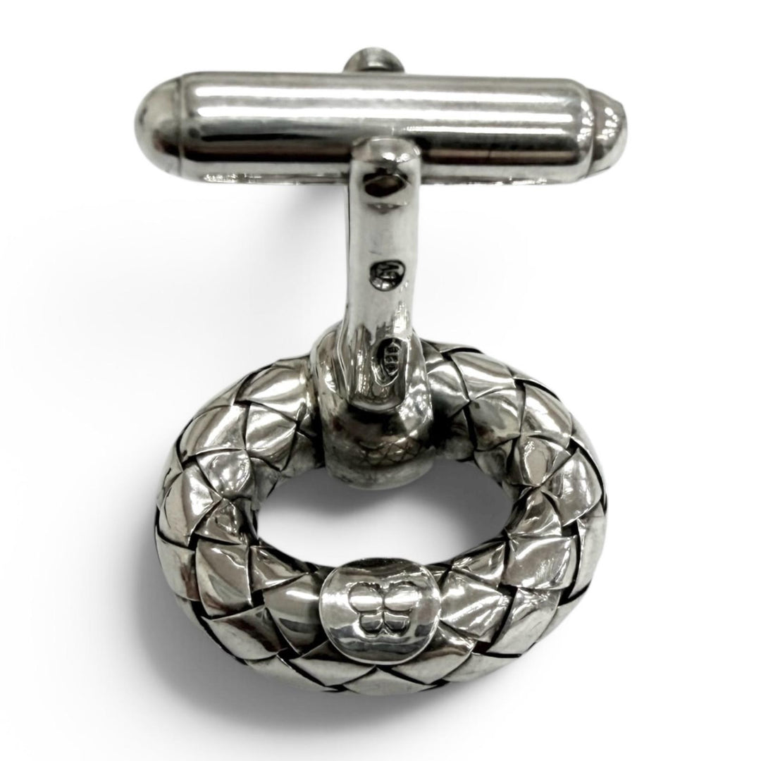 Great BOTTEGAVENETA Cufflinks cufflinks INTRECCIATO Silver SV925 mens